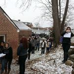 NCC students explore the site.